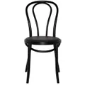 Princess Polish Made Commercial Grade European Beech Timber Dining Chair, Vinyl Seat, Black