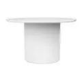 Arlo Wooden Round Dining Table, 120cm, White