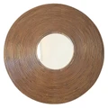 Navini Bamboo Rattan Frame Round Wall Mirror, 80cm