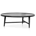 Camier Wooden Round Coffee Table, 110cm, Black