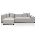 Ellis Fabric Modular Corner Sofa, 2 Seater with LHF Chaise, Sterling Sand