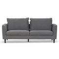 Mulla Fabric Sofa, 3 Seater, Graphite Grey