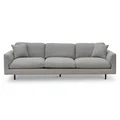 Pomona Fabric Sofa, 4 Seater, Grey