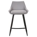 Gillian Faux Leather Counter Stool, Grey