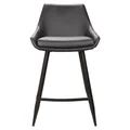 Gillian Faux Leather Counter Stool, Black
