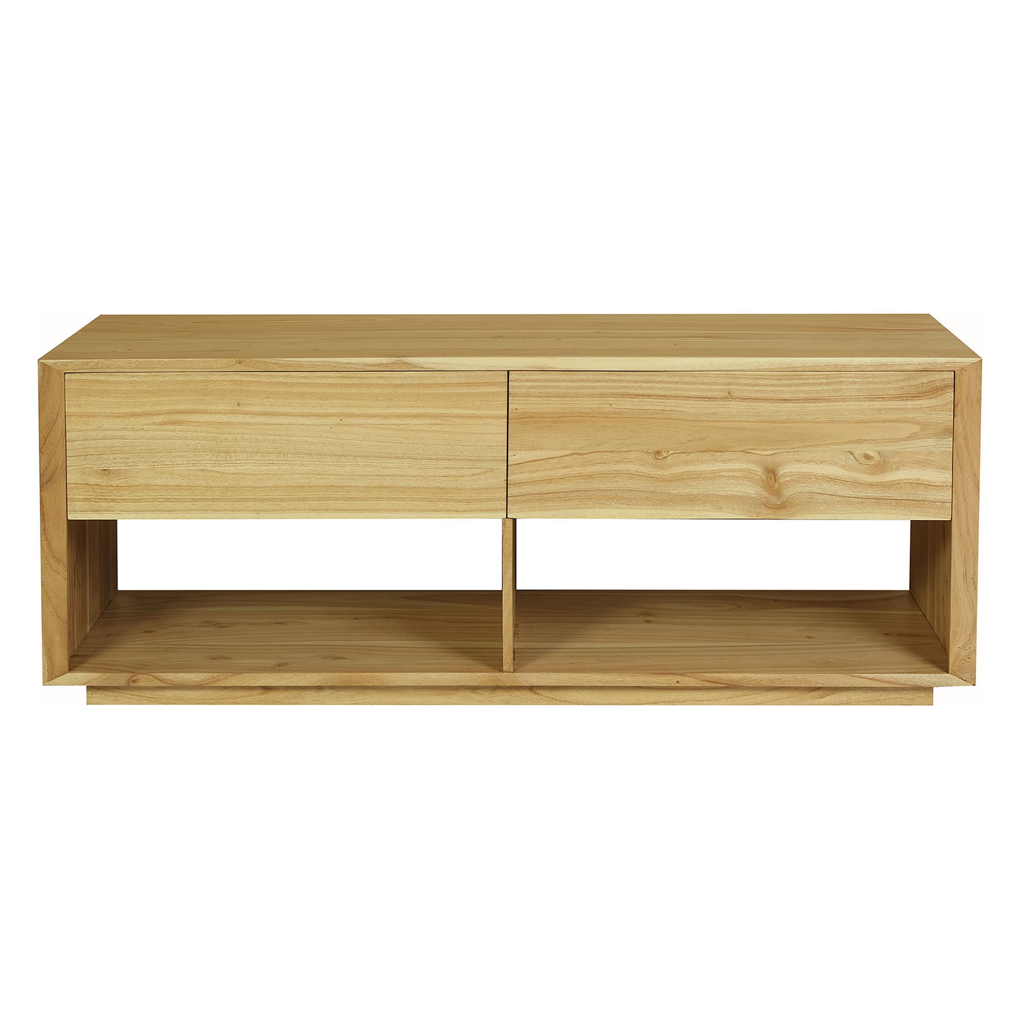 Oscar Mindi Wood 2 Drawer TV Unit, 140cm, Natural