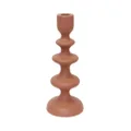 Novo Metal Candle Holder, Large, Clay