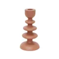 Novo Metal Candle Holder, Small, Clay