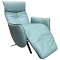 Sebastine Leather Swivel Recliner Chair, Smurf