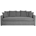 Austinmer Fabric Slipcover Sofa, 3.5 Seater, Slate Grey