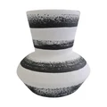 Paradox Ceramic Black Brushed Vase, Small