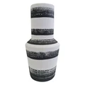 Paradox Ceramic Black Brushed Vase, Medium