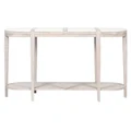 Cantara Marble Topped Mango Wood Oval Console Table, 140cm