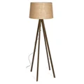 Paris Wooden Tripod Floor Lamp with Jute Shade