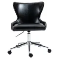 Anemoi PU Leather Gas Lift Office Chair, Black