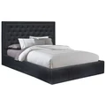 Ritz Fabric Platform Bed, Queen, Black