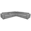Barronett Fabric Modular Corner Sofa with Electric Recliners, 4 Seater, Light Grey