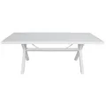 Ballebro Aluminium Outdoor Trestle Dining Table, 200cm, White