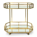 Cavallino Stainless Steel & Mirror Bar Cart