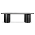 Mossvale Wooden Oval Dining Table, 280cm, Black