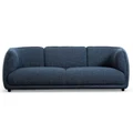 Elza Fabric Sofa, 3 Seater, Dark Blue