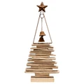 Paschal Paulownia Wood & Iron Christmas Tree Ornament, Medium