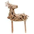 Noel Paulownia Wood Reindeer Figurine, Medium