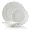 Noritake Baroque White Fine Porcelain 12 Piece Dinner Set