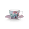 Pip Studio Flower Festival Porcelain Espresso Cup & Saucer Set