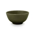 VTWonen Relievo Porcelain Small Bowl, Set of 4, Dark Green