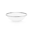 VTWonen Michallon Rim Porcelain Round Bowl, 15cm, White / Silver