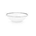 VTWonen Michallon Rim Porcelain Round Bowl, 18cm, White / Silver