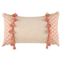 Accessorize Eleni Cotton Lumbar Cushion, Pink