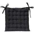 Afton Cotton Indoor / Outdoor Chair Pad, Black