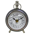 Clayton Leather & Metal Table Clock
