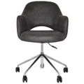 Albury Commercial Grade Eastwood Fabric Gas Lift Office Armchair, V2, Slate / Silver