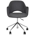 Albury Commercial Grade Gravity Fabric Gas Lift Office Armchair, V2, Slate / Silver