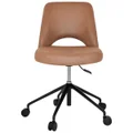 Albury Commercial Grade Pelle / Benito Fabric Gas Lift Office Chair, V2, Tan / Black