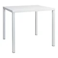 Cube Italian Made Commercial Grade Indoor / Outdoor Square Dining Table, 80cm, White