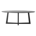 Sloan Commercial Grade Timber Oval Dining Table, 200cm, Black