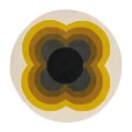 Orla Kiely Sunflower Hand Tufted Designer Round Wool Rug, 200cm, Yellow