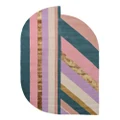 Ted Baker Jardin Oval Hand Tufted Designer Wool Rug, 280x200cm, Pink