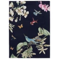 Wedgwood Hummingbird Hand Tufted Designer Wool Rug, 180x120cm, Navy