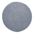 Wedgwood Folia Hand Tufted Designer Round Wool Rug, 150cm, Cool Grey