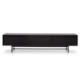 Kyneton Wooden Sliding Door TV Unit, 210cm, Black
