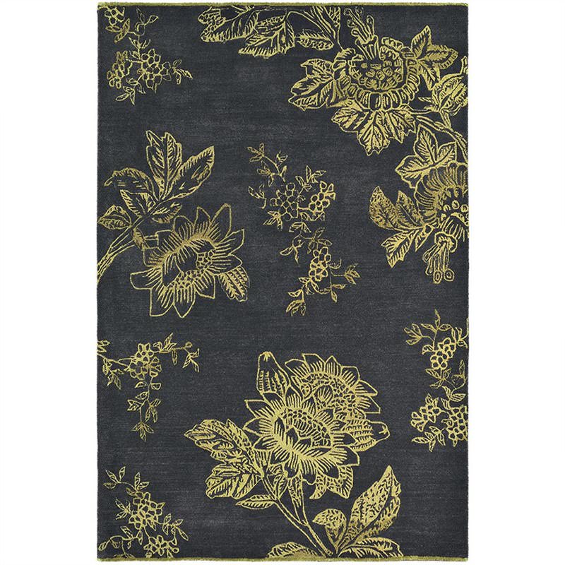 Wedgwood Tonquin Hand Tufted Designer Wool Rug, 350x250cm, Charcoal