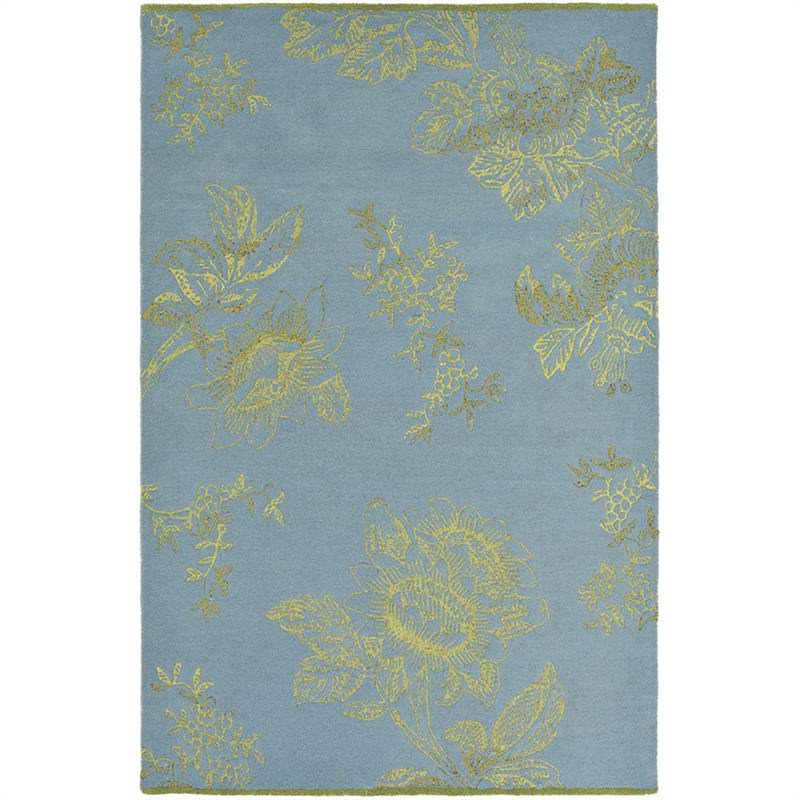 Wedgwood Tonquin Hand Tufted Designer Wool Rug, 180x120cm, Blue