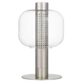 Parola Iron & Glass Table Lamp, Nickel / Clear