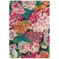 Sanderson Rose & Peony Cerise Hand Tufted Designer Wool Rug, 200x140cm