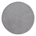Wedgwood Folia Hand Tufted Designer Round Wool Rug, 150cm, Grey